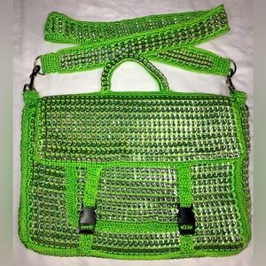 POP TAB hand made~Stunning & Unique Crocheted tote